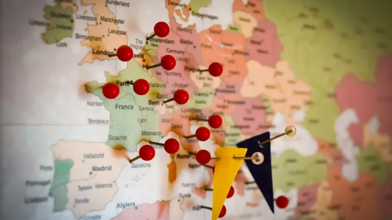 Manutan Europa Polityczna mapa Europy 170x124cm obustronnie laminowana mocowanie na oczka (285022)